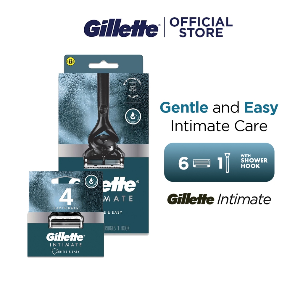[Bundle of 2] Gillette Intimate Manscape Razor, 1 Razor Handle, 2 Razor ...