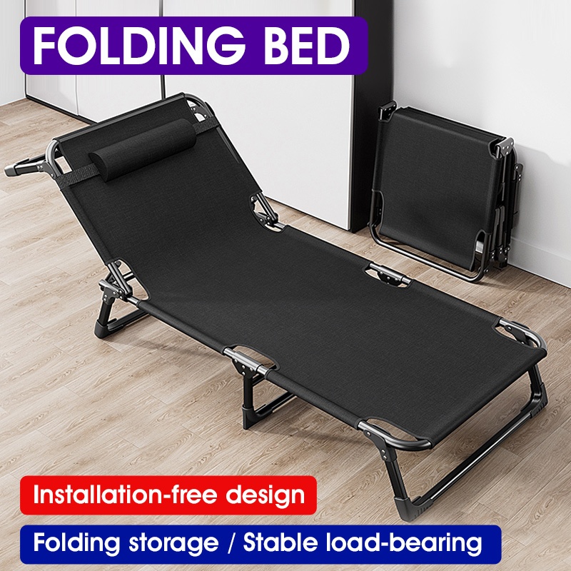 HXR Portable Folding Bed 190x73cm 150KG Load Installation Free Office ...