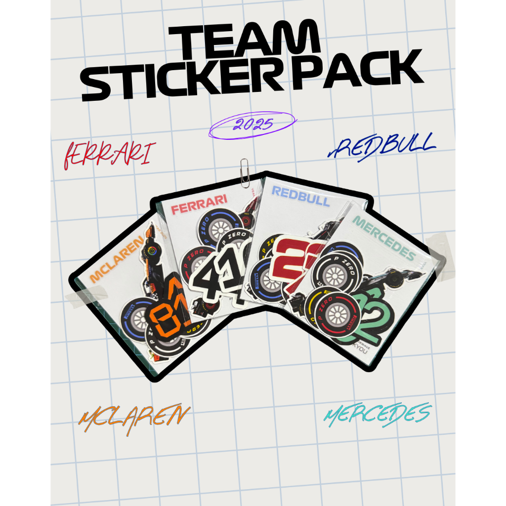 F1 TEAM STICKER PACK | Shopee Singapore