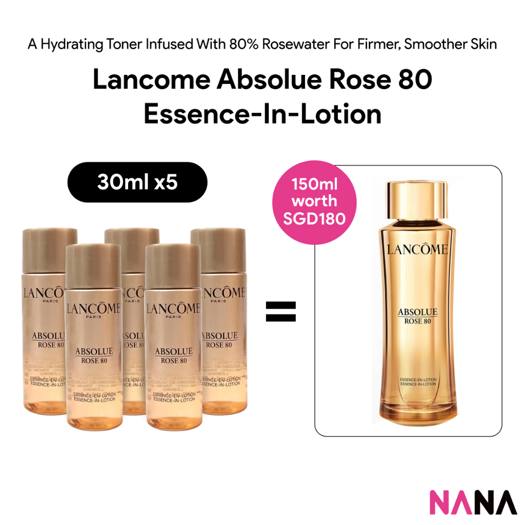 Lancome Absolue Rose 80 Essence-In-Lotion Sample Pack (30ml x 5/3