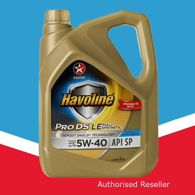 Caltex Engine Oil Havoline ProDS Fully Synthetic LE 5W-40 (4 Litres ...