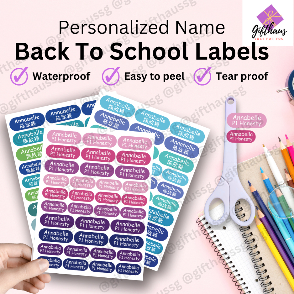 Personalized Name Sticker Label Waterproof Customised Sticker for ...