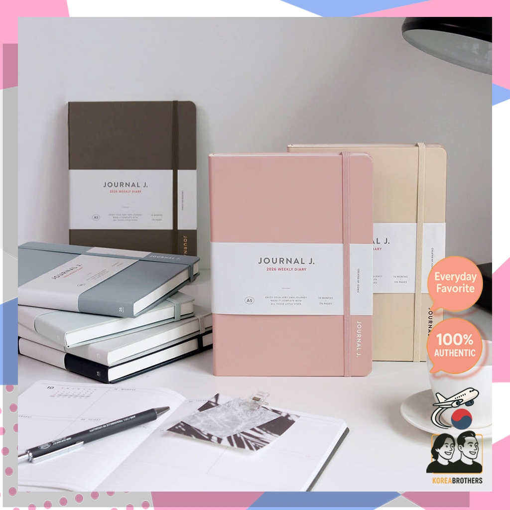 ICONIC 2026 JOURNAL J A5｜14-Month Planner｜Soft Leather Cover｜Made in ...