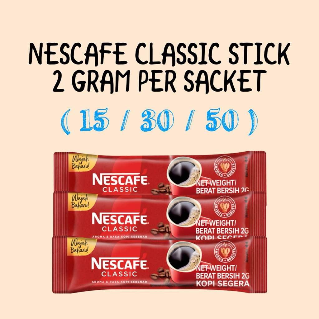 [SG Ready Stock] Nescafe Classic Coffee Sachets Instant Soluble Coffee ...