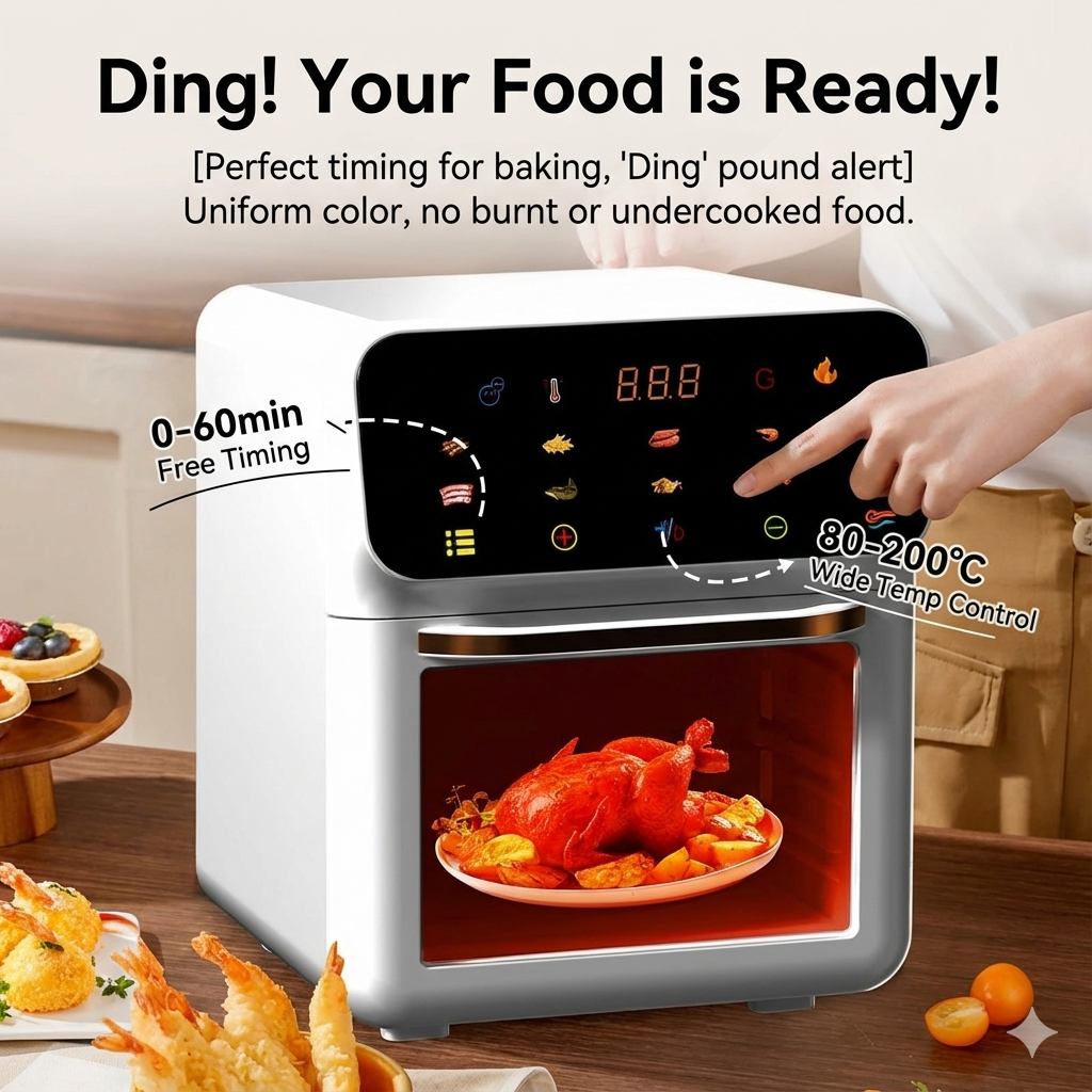 JOMO 2-in-1 Air Fryer Oven 10L Multi-Function product listing photo 3