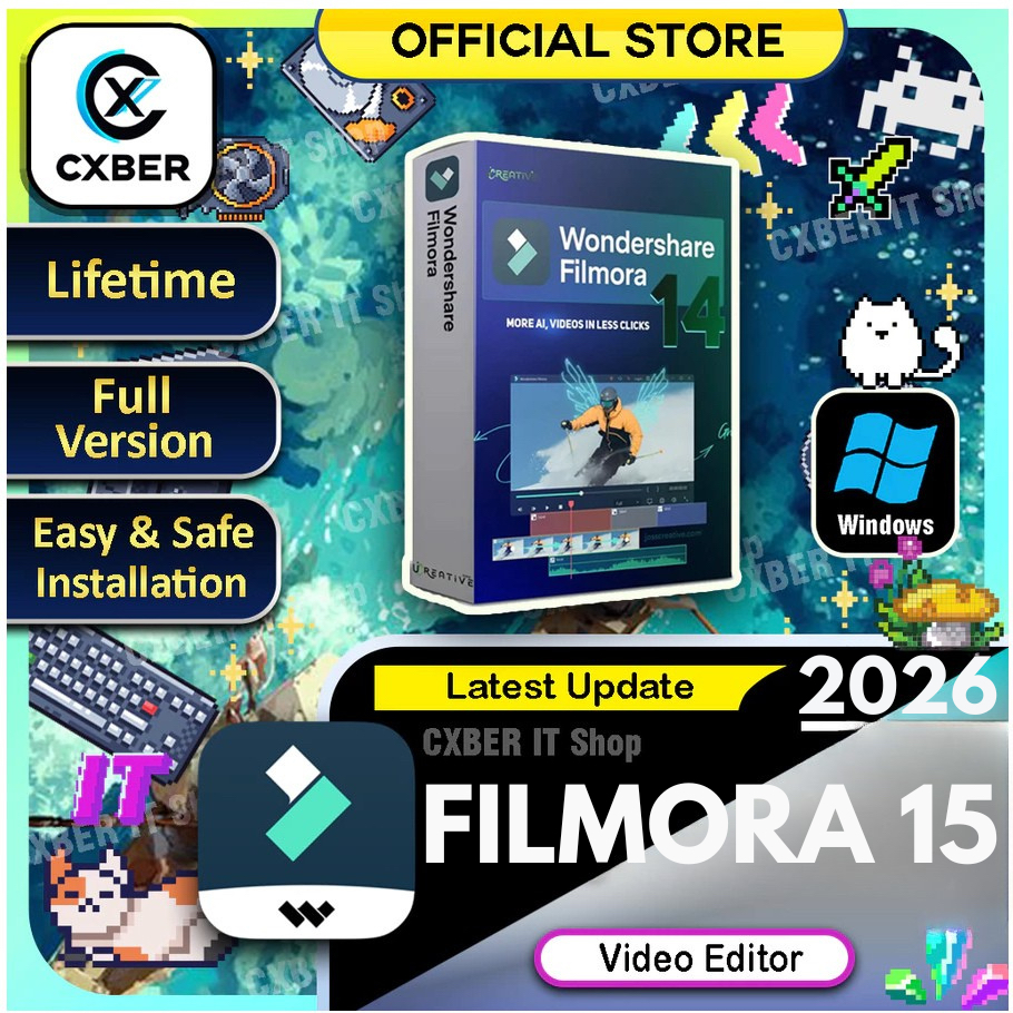 Filmora 15.5 Latest 2026 Lifetime For Win & McOS (64-Bit) | Shopee ...