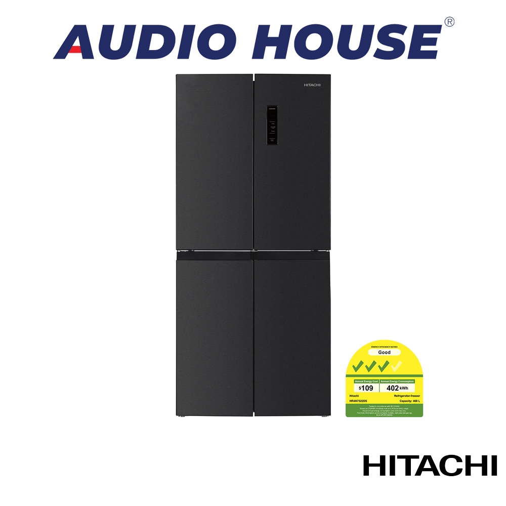 HITACHI HR4N7522DS1DXSG 466L 4 DOOR FRIDGE COLOUR: DARK INOX