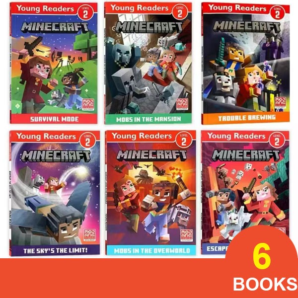 [SG Stock] Minecraft Young Readers Level 2 (6 Books) | Shopee Singapore