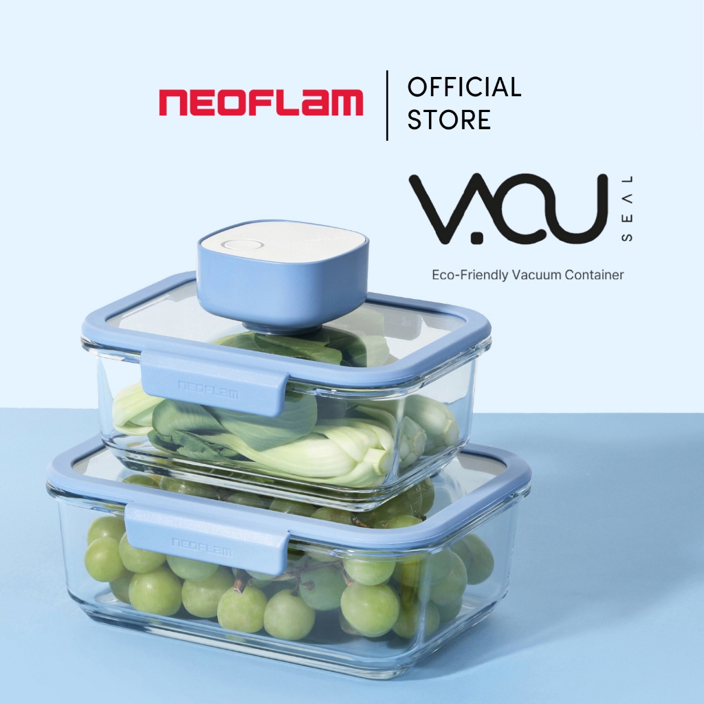 Neoflam Vacu Seal Food Containers | Vacuum Seal | Borosilicate Glass ...