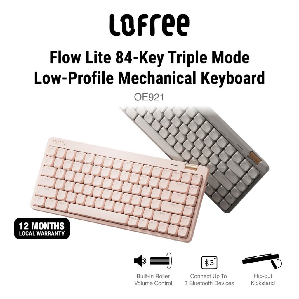 Lofree OE921 Flow Lite 84-Key Triple Mode Low-Profile Mechanical