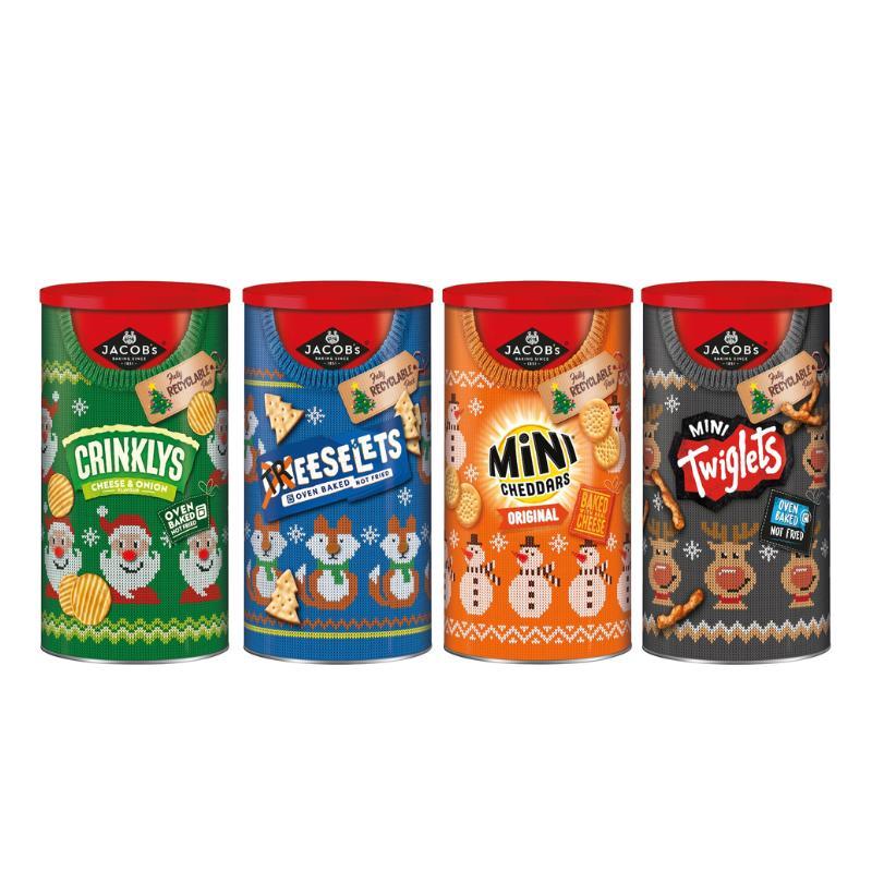 Jacobs UK Christmas Biscuit Variety Pack - Crinklys, Cheeselits, Mini ...