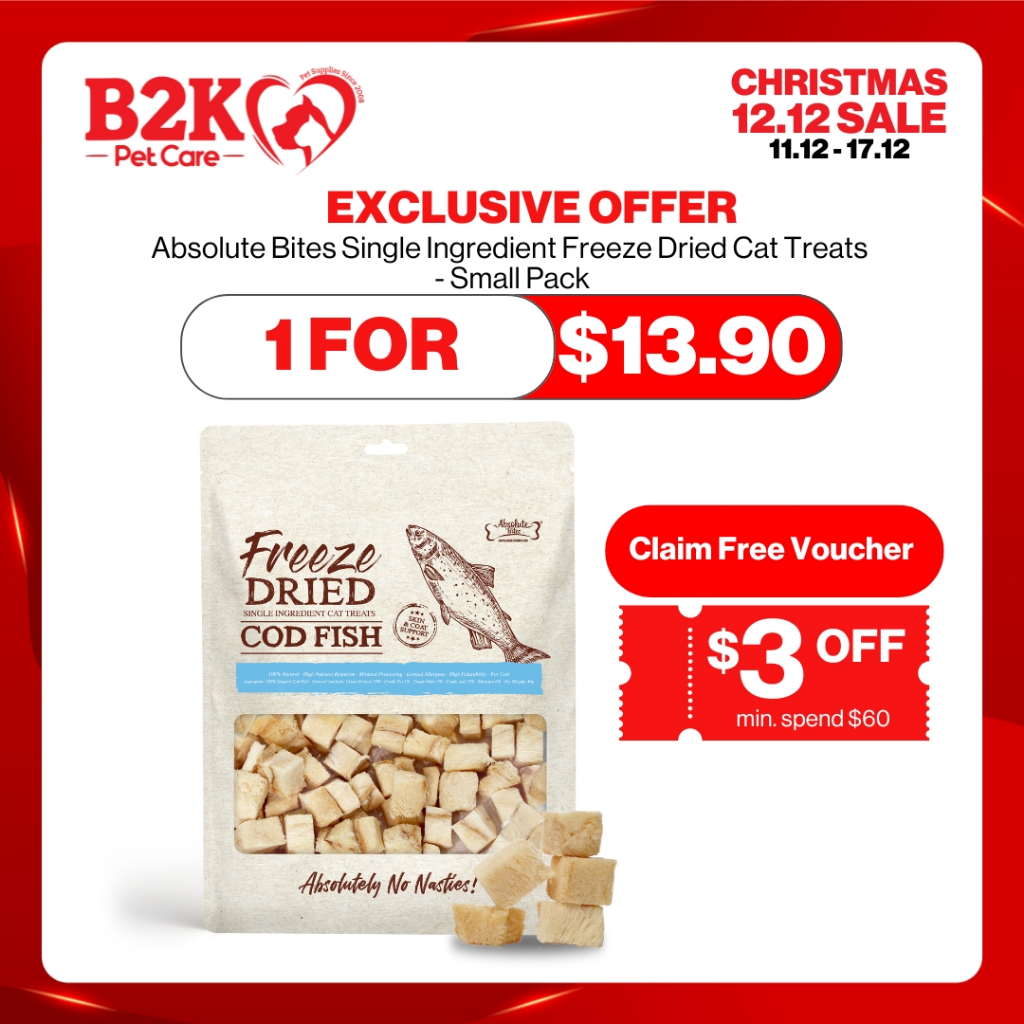 Absolute Bites Single Ingredient Freeze Dried Cat Treats | Shopee Singapore