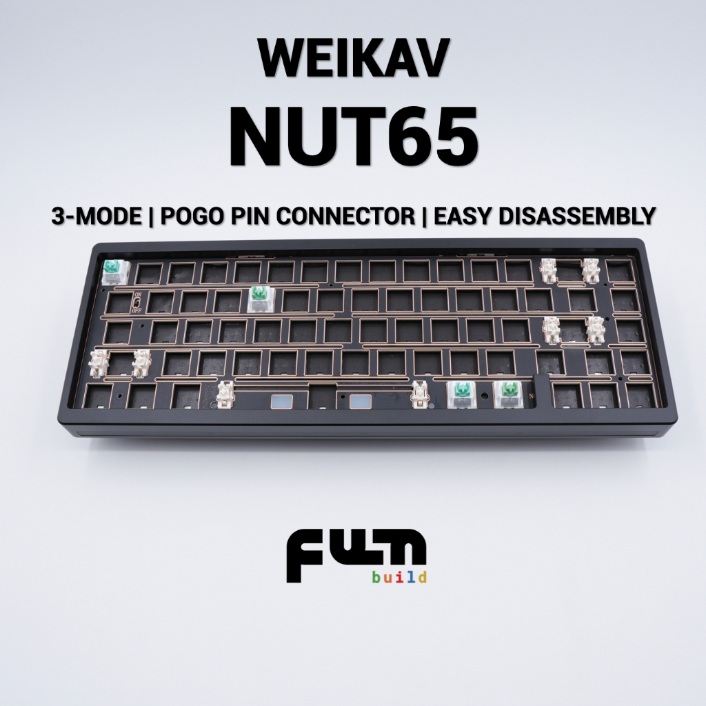 WEIKAV NUT65 Barebones Kit | 65% Layout | Dual Gasket Mount | Tri-Mode ...