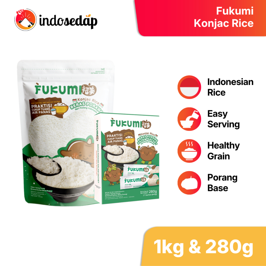 IndoSedap Fukumi Konjac Rice | Authentic Original Indonesian Healthy ...