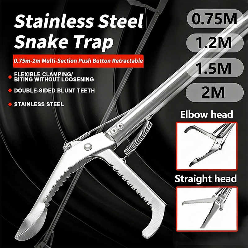Stainless Snake Catcher Steel Helper Stick Garbage Picker Outdoor ...