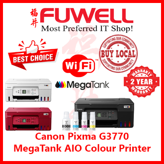 Fuwell - Canon PIXMA G3770 Wireless Refillable Ink Tank AIO Printer ...