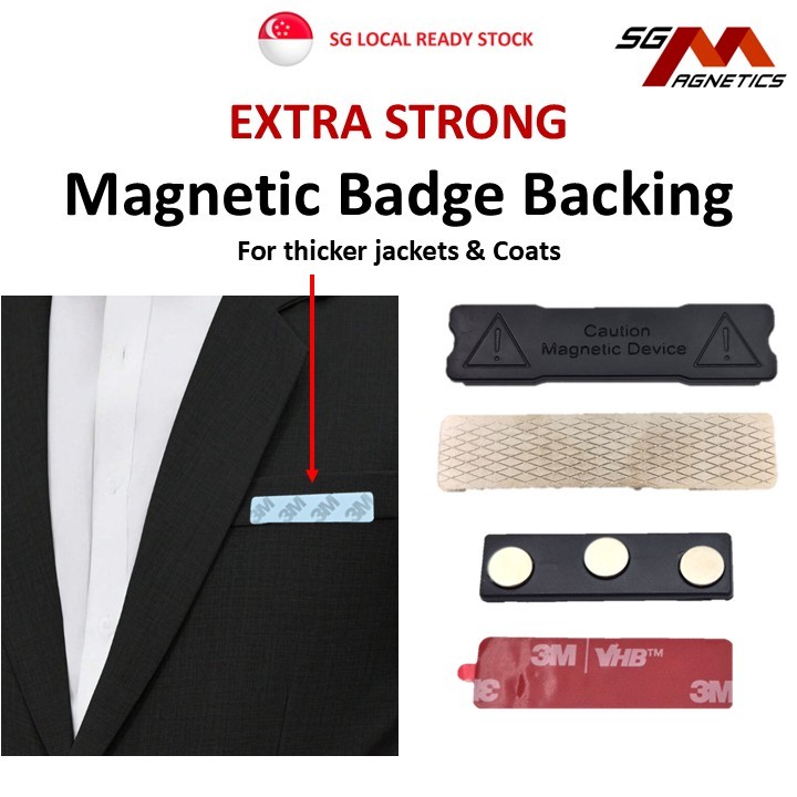 STRONG Magnetic Badges - Magnet Badge Replacement Only - Extra Super ...