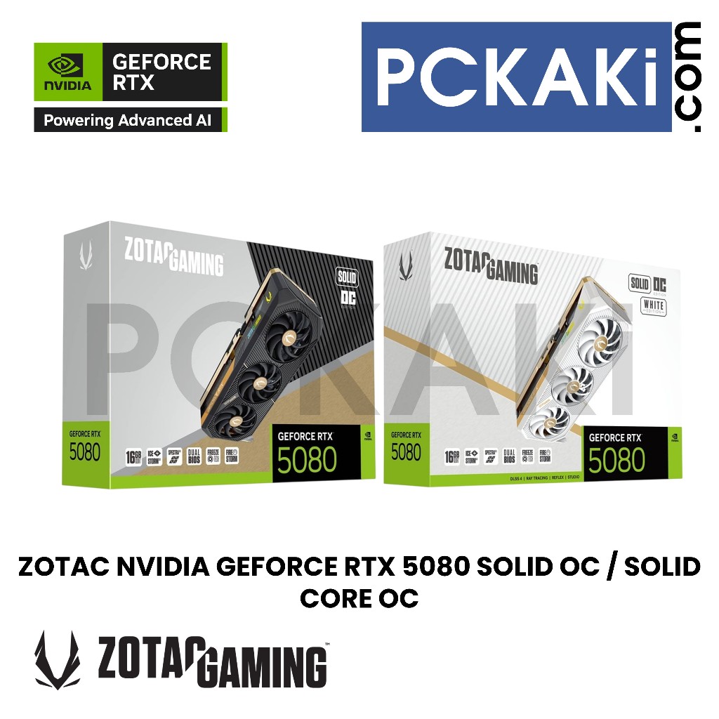 ZOTAC GAMING NVIDIA GEFORCE RTX 5080 SOLID / SOLID CORE / OC