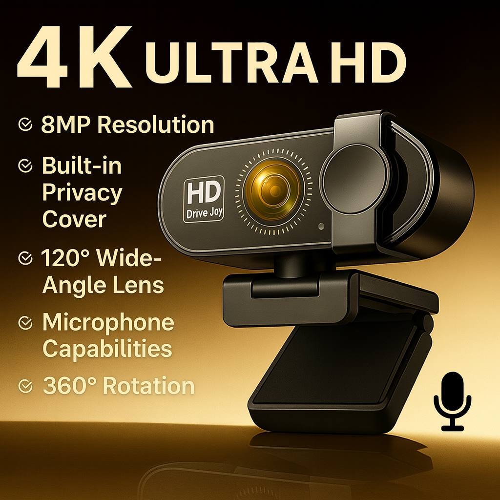 [SG Stock] 4K Ultra HD Webcam Autofocus w/ Microphone 360° Adjustable ...