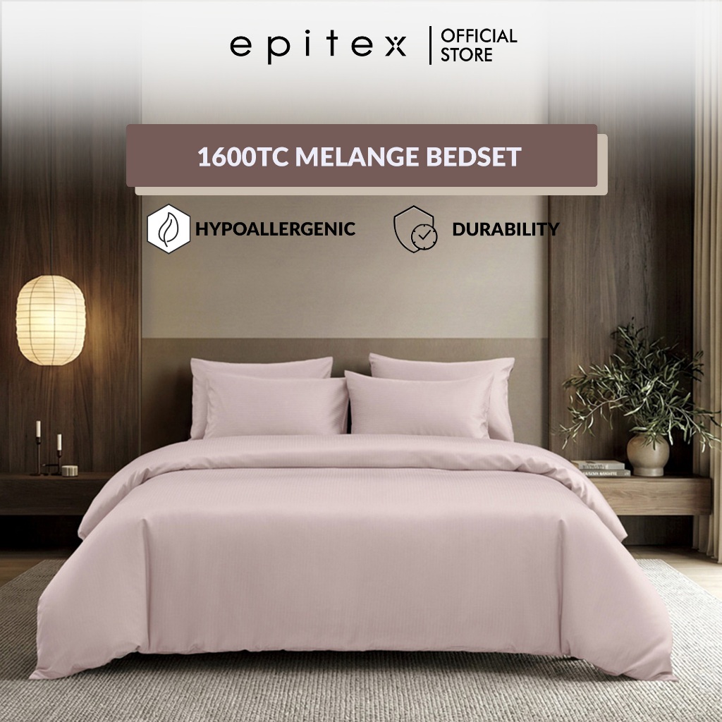 (New Arrival) Epitex Melange 1600TC Tencel Blend Dobby Bed Set | Ultra ...