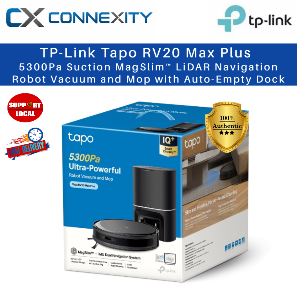 TP-Link Tapo RV20 Max Plus Vacuum TP-Link Tapo RV20 Max Plus Mop Robot ...