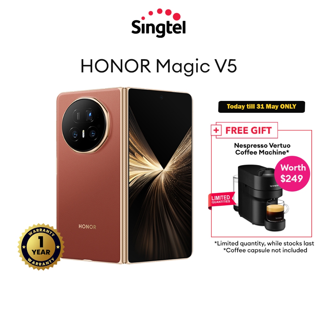 [Singtel] - HONOR Magic V5 - 32(16+16)GB+512GB | Snapdragon 8 Elite ...