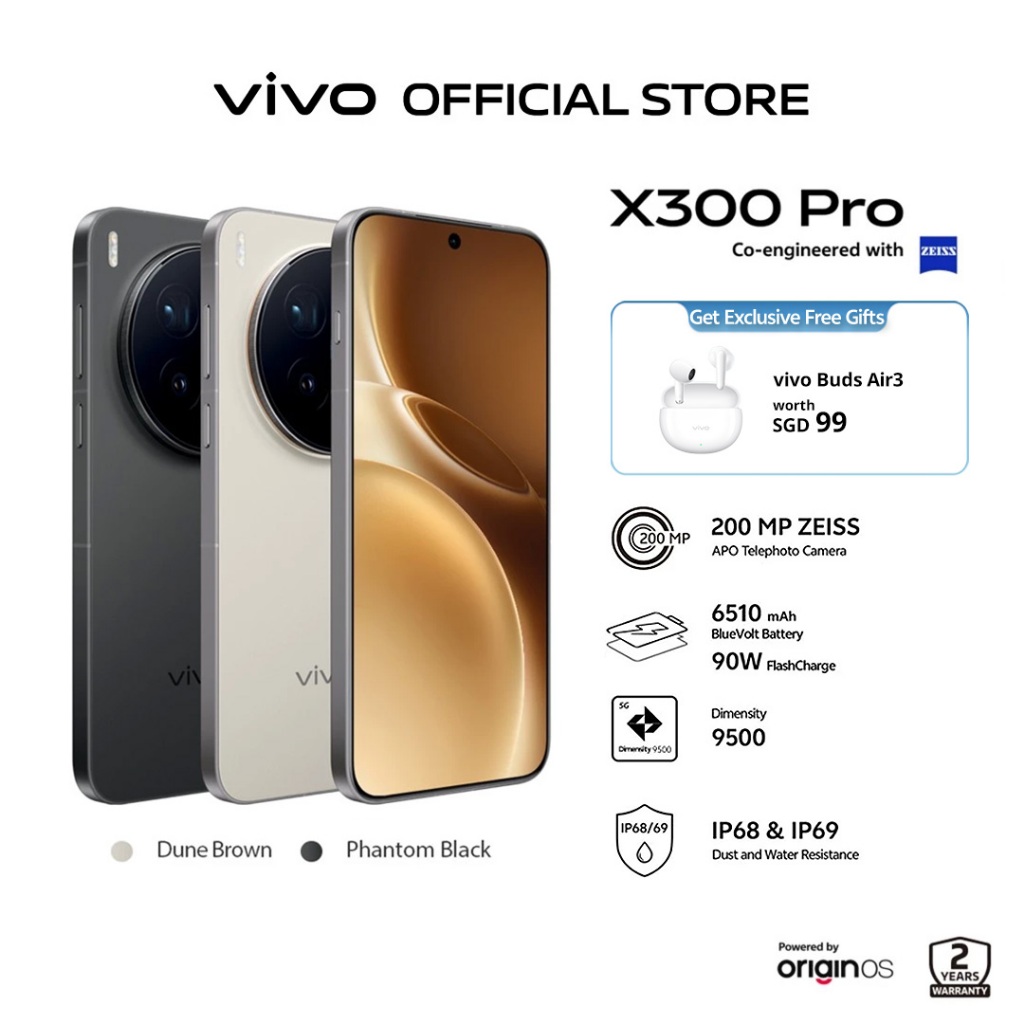 vivo X300 Pro 5G 16GB+16GB Extended RAM + 512GB | Dimensity 9500