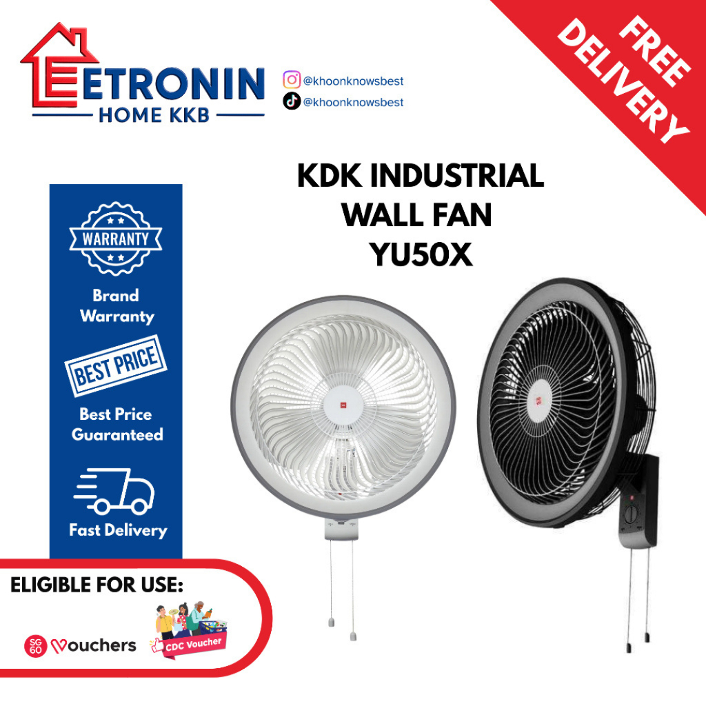 KDK YU50X Industrial Wall Fan | Shopee Singapore
