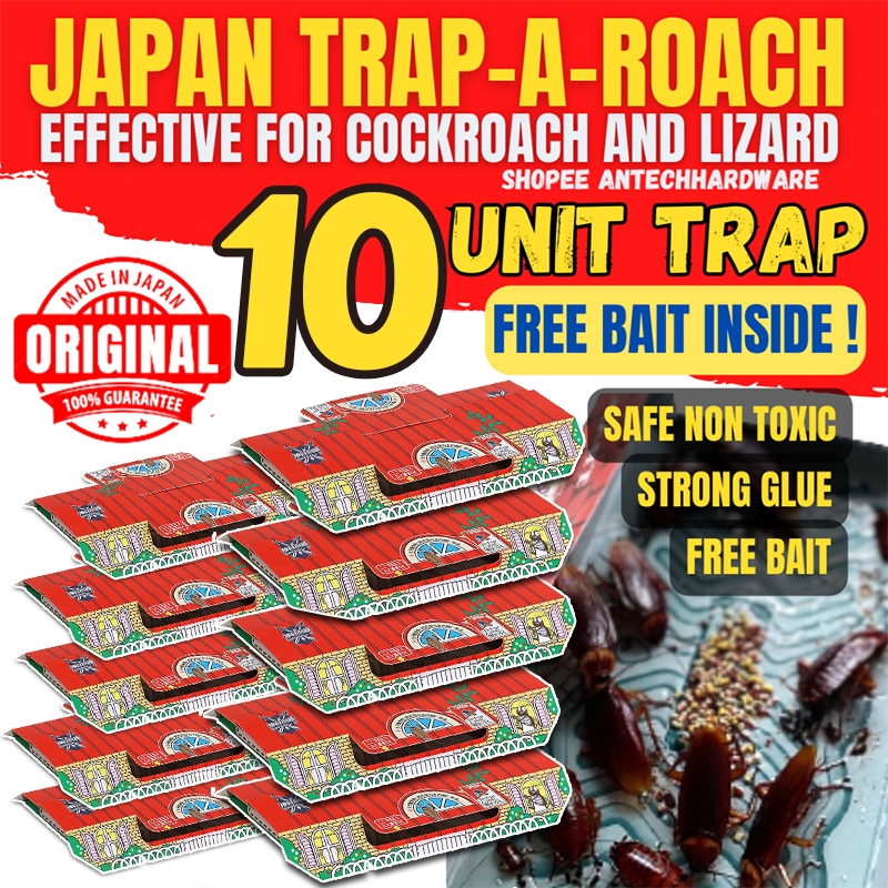 [SG Stock] 10pcs/box Japan Cockroach Trap Lizard Trap Roach Killer ...