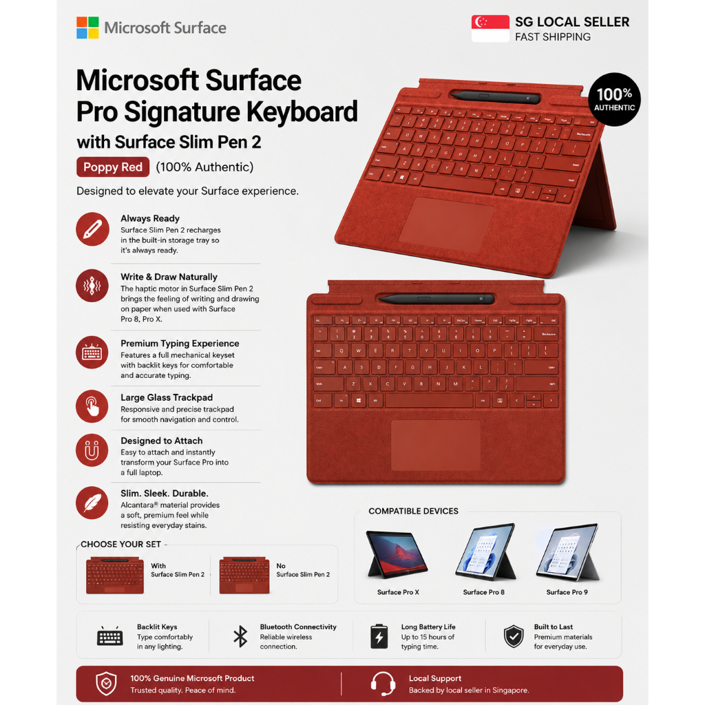 Microsoft Surface Pro 8 Pro X Signature Keyboard Surface Slim Pen 2 ...
