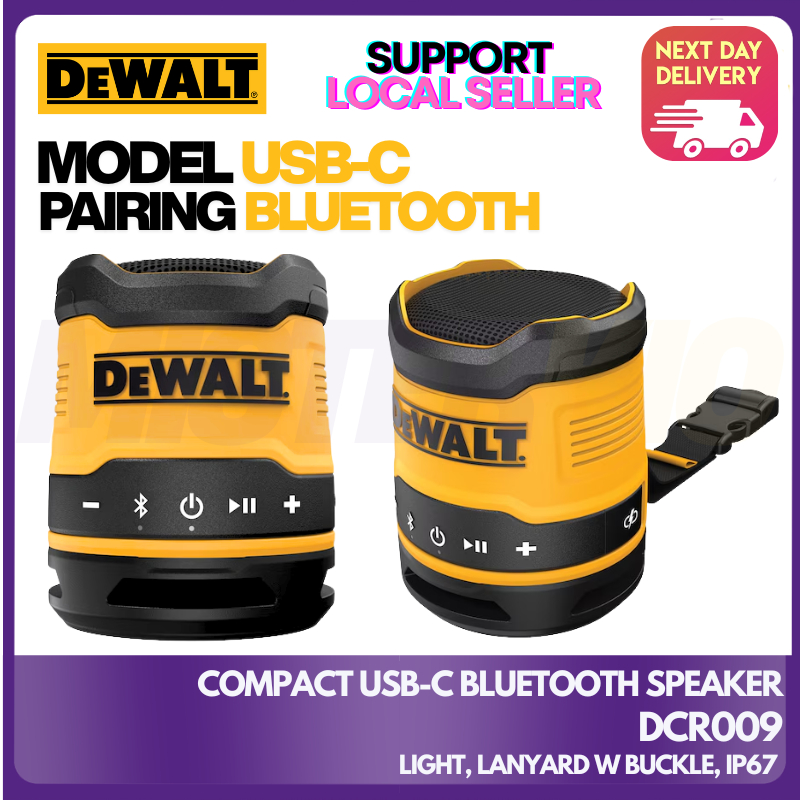 DEWALT DCR008, Type C Rechargeable Integrated Li-ion Battery Mini ...