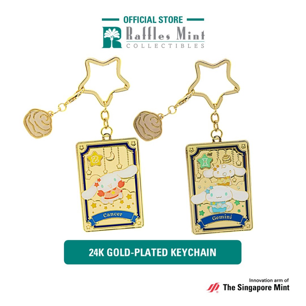 Sanrio Cinnamoroll Horoscope 24K Gold-Plated Keychain [The Singapore ...