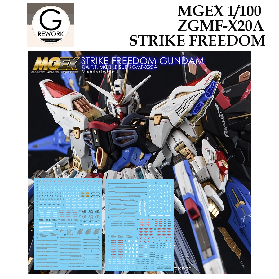 [ G Rework ] MG58 MGEX 1/100 ZGMF-X20A STRIKE FREEDOM GUNDAM WATER ...