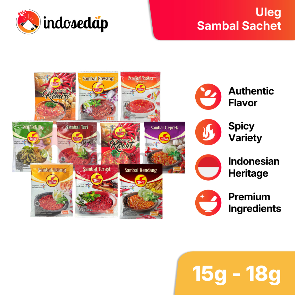 IndoSedap Uleg Sambal Sachet | Authentic Original Indonesian