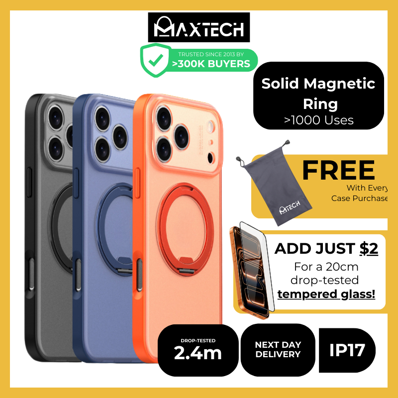 MaxTech for iPhone 17 Pro Max Case Orbit Case with Spinnable Magnetic ...