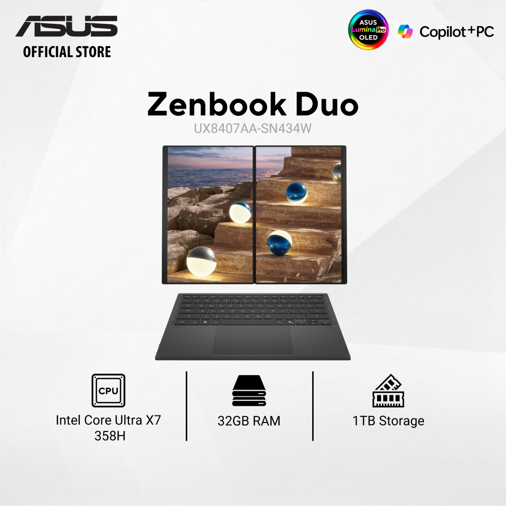 ASUS Zenbook Duo UX8407AA-SN434W 14