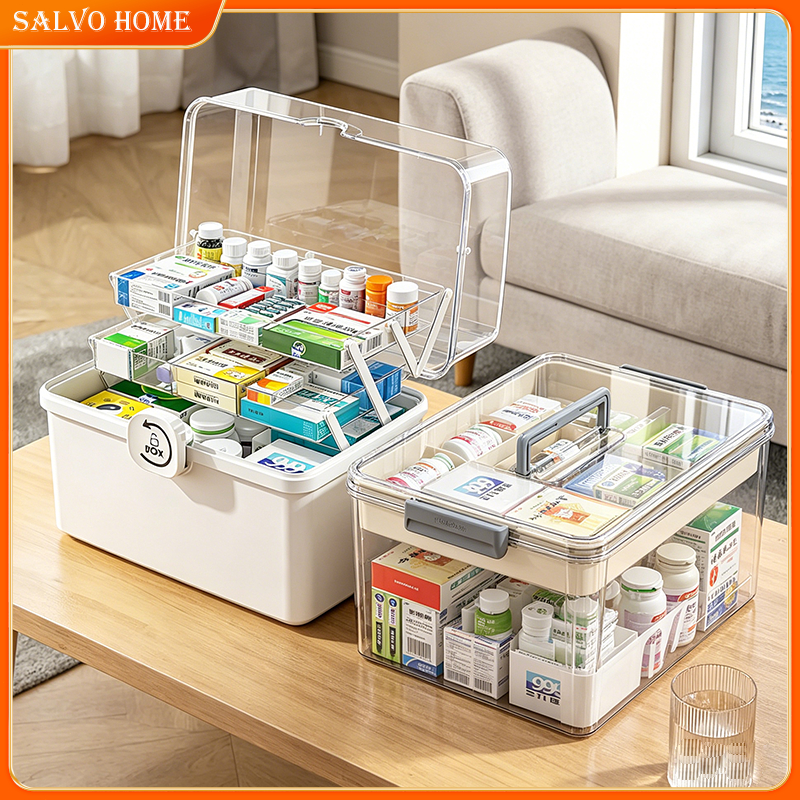 Salvo Multi-layer Medicine Organizer Box First Aid Box Medicine Box ...