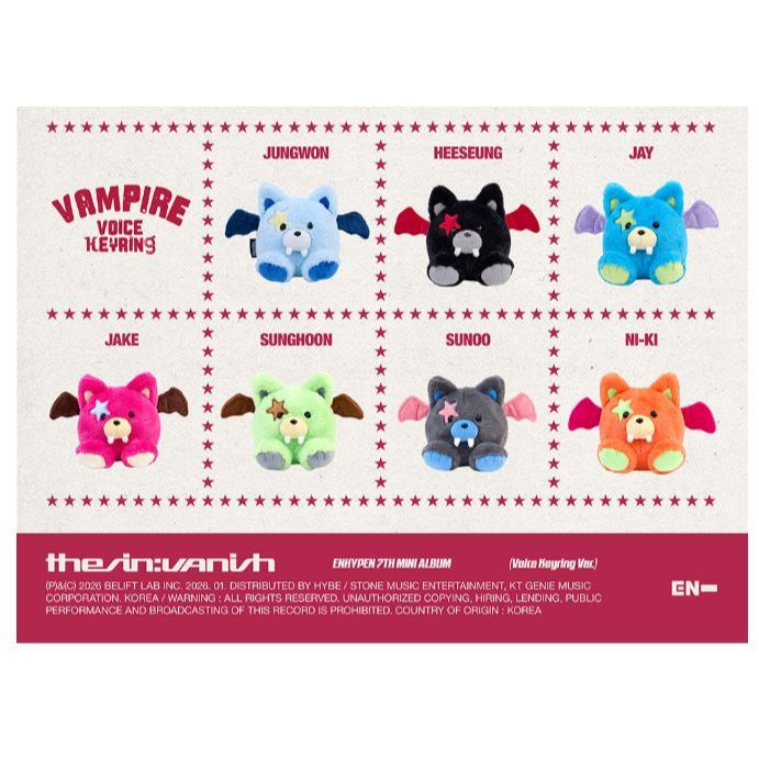 ENHYPEN 7th Mini Album [ THE SIN : VANISH ] Voice Keyring Ver