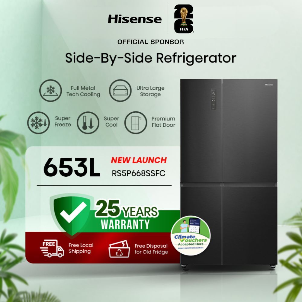 Hisense 653L Side By Side Refrigerator | Durable Inverter | Metal