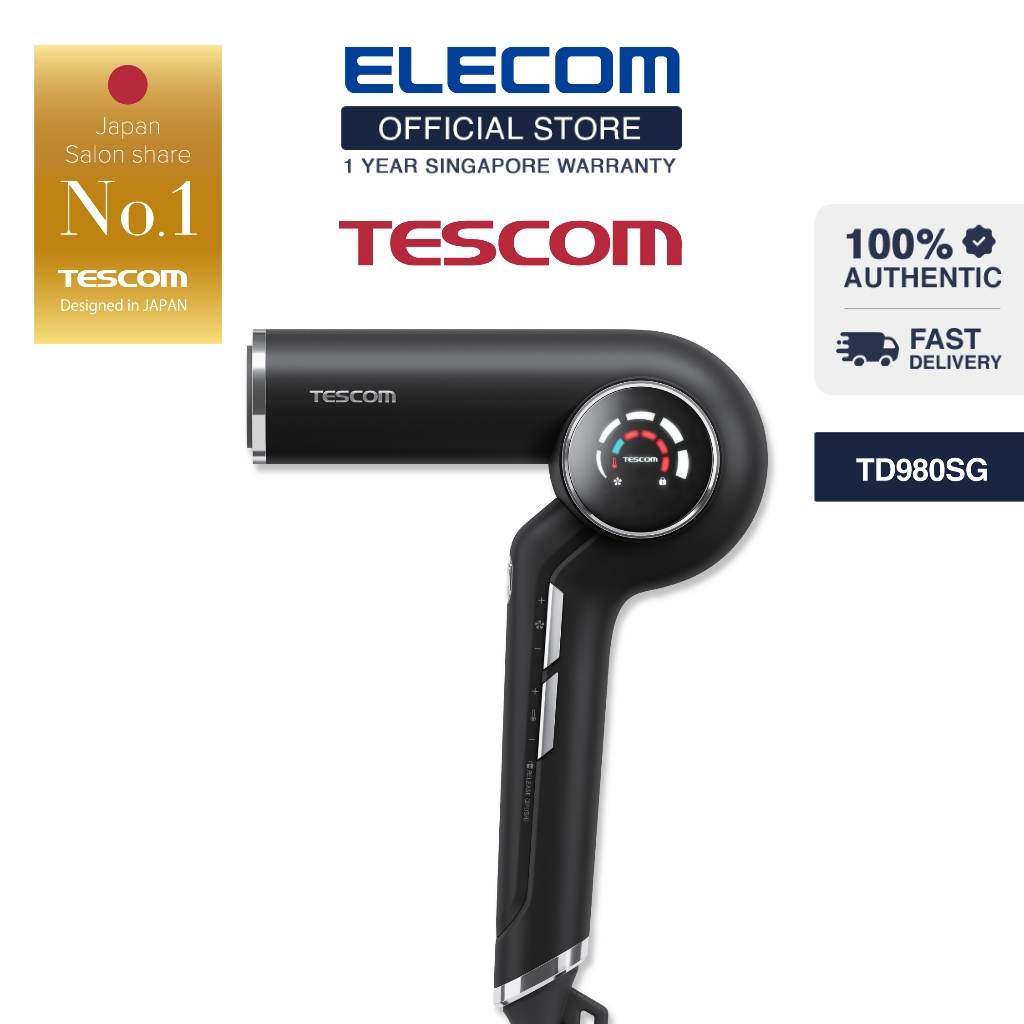 A*I様 TESCOM PROTECT ION HAIR DRYER ブラックT ELECOM Tescom Protect Ionic BLDC Hair Dryer/TD980SG/Light Weight
