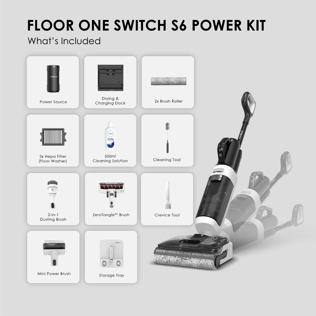 5-IN-1】Tineco Floor One Switch S6 Power Kit 25kPa Multi-Function