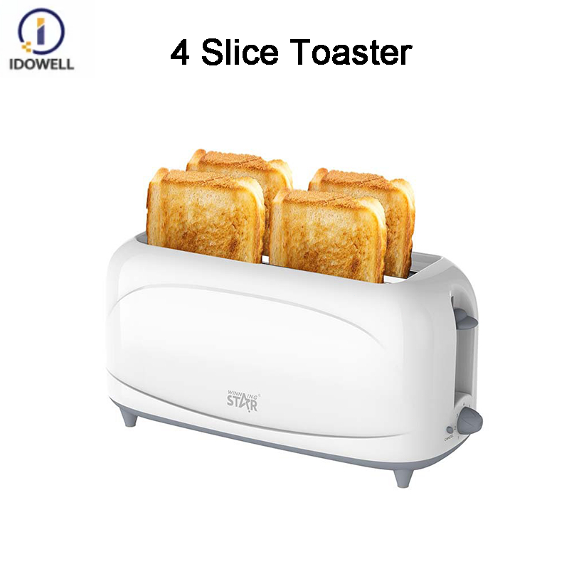 IDOWELL 4 Slice Toaster Sandwich Toaster 7-Level Toasting Settings 2 ...