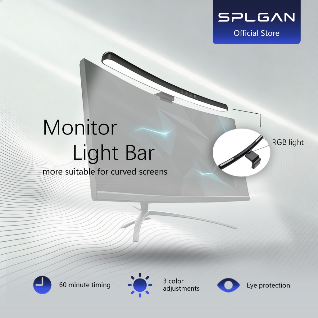 【SPLGAN】Monitor Light Bar LED Computer Curve Screen Hanging Light Eye ...