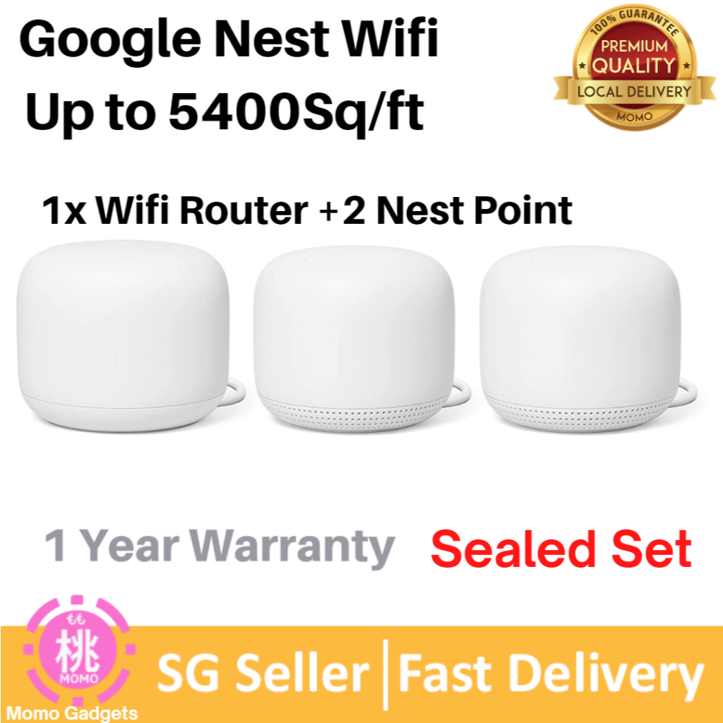 Google Nest WiFi Router (2nd Gen) – up to 5400 Sqft Coverage -- 1