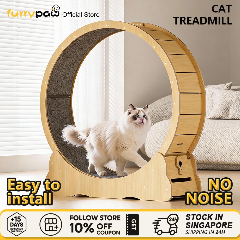 【SG Stock】Pet Treadmill Cat Treadmill Solid Wood Cat Toy Wheel Weight ...