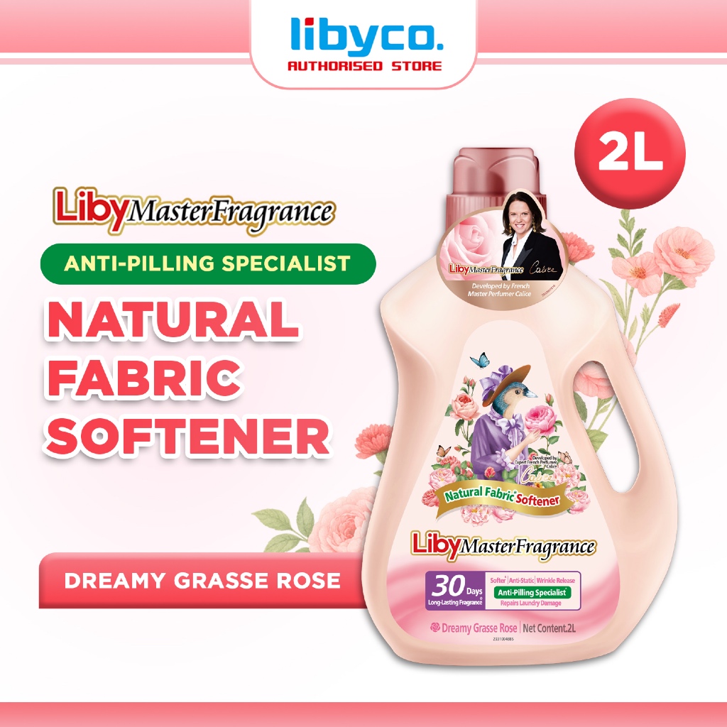 LIBY Master Fragrance Natural Fabric Softener (Dreamy Grasse Rose) 2 ...