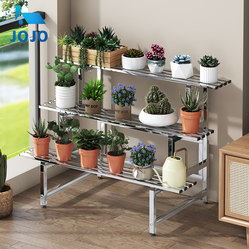 Stainless Steel Pot flower rack multi-layer display rack Ladder ...