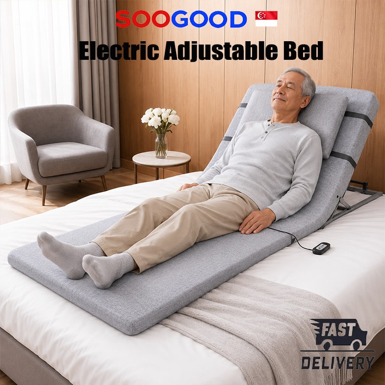 Electric Adjustable Bed Backrest with Fixed Guardrail Remote Control ...