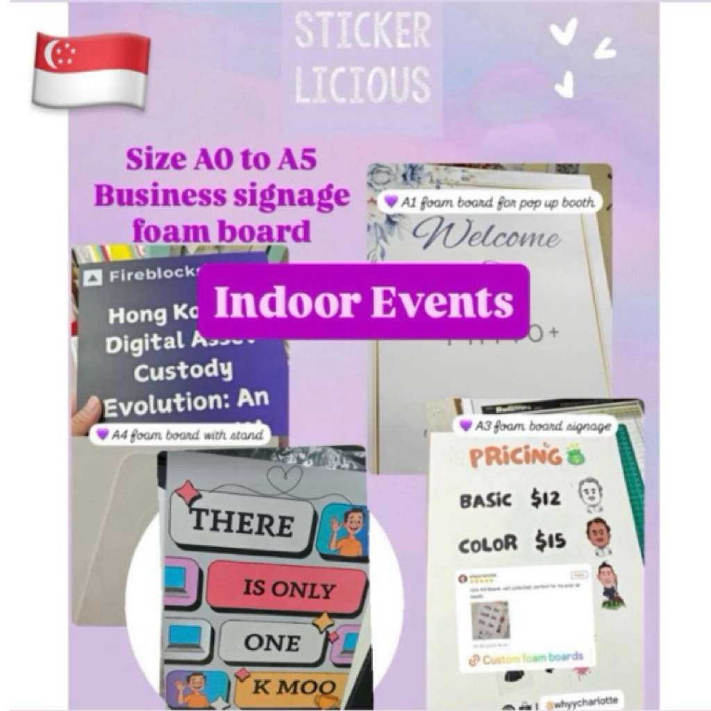 [SG Seller 🇸🇬] A4, A3, A2, A1 Board Printing - Indoor Event Signage ...