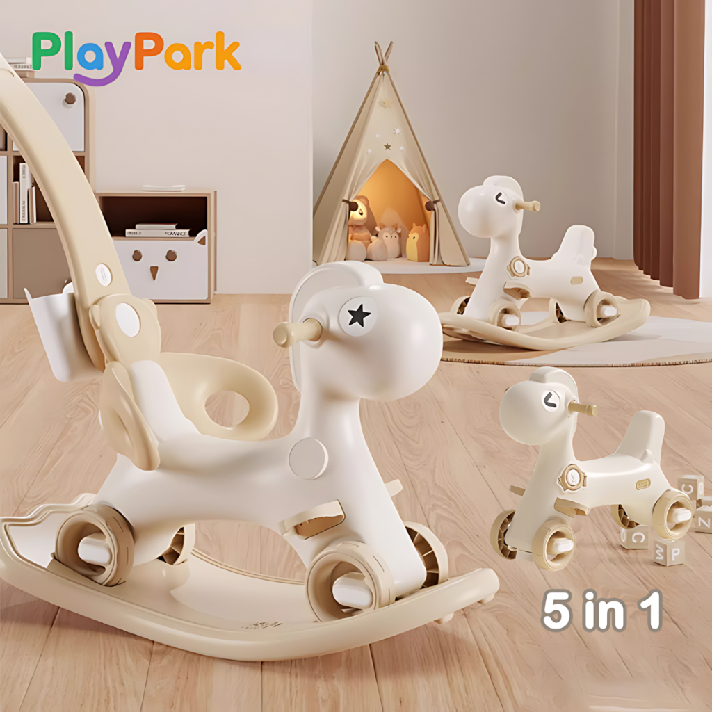 Playpark 5 in 1 Baby Rocking Riding Horse Multifunctional Rocking toys ...